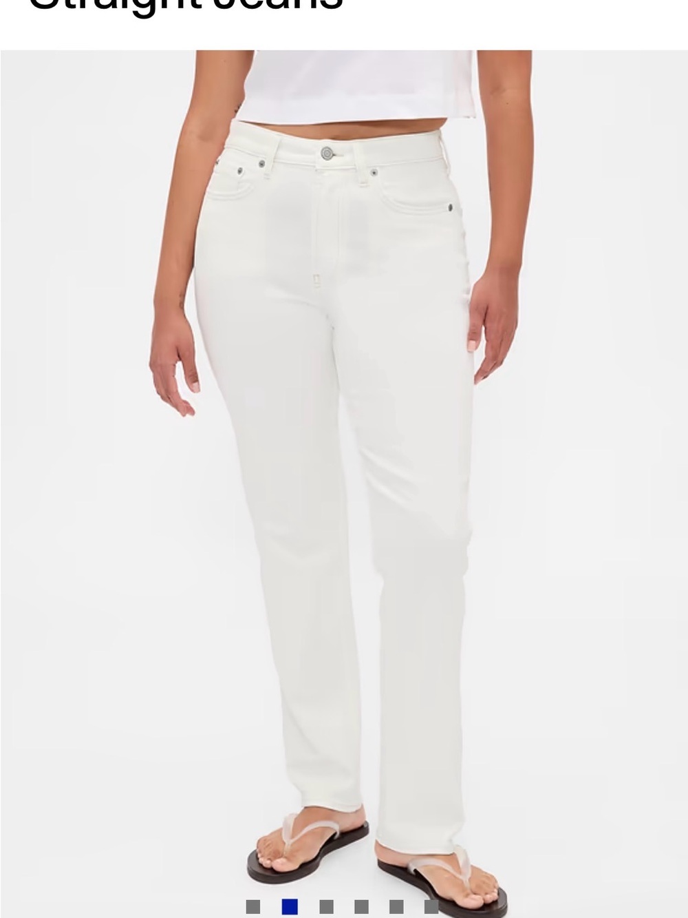 Gap curvy 90s straight jean white 25P bnwt